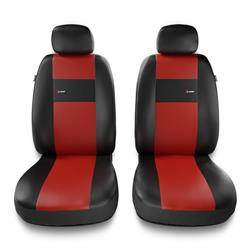 Uniwersalne pokrowce samochodowe do Hyundai Accent I, II, III (1994-2011) - pokrowce na fotele - Auto-Dekor - X-Line 1+1 - czerwony
