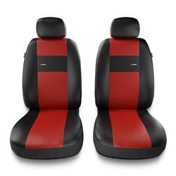 Uniwersalne pokrowce samochodowe do Hyundai Atos I, II (1997-2008) - pokrowce na fotele - Auto-Dekor - X-Line 1+1 - czerwony