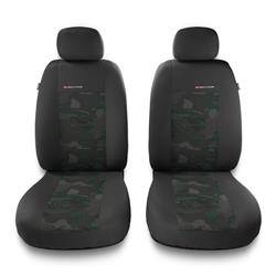 Uniwersalne pokrowce samochodowe do Hyundai Elantra III, IV, V, VI, VII (2000-....) - pokrowce na fotele - Auto-Dekor - Elegance 1+1 - zielony