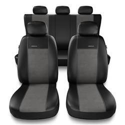 Uniwersalne pokrowce samochodowe do Hyundai Elantra III, IV, V, VI, VII (2000-....) - pokrowce na fotele - Auto-Dekor - Premium - rozmiar B - szary