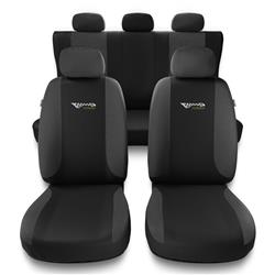 Uniwersalne pokrowce samochodowe do Hyundai Elantra III, IV, V, VI, VII (2000-....) - pokrowce na fotele - Auto-Dekor - Tuning - ciemnoszary