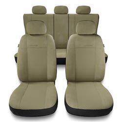 Uniwersalne pokrowce samochodowe do Hyundai i10 I, II, III (2008-....) - pokrowce na fotele - Auto-Dekor - Prestige - beżowy