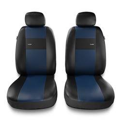 Uniwersalne pokrowce samochodowe do Hyundai i10 I, II, III (2008-....) - pokrowce na fotele - Auto-Dekor - X-Line 1+1 - niebieski