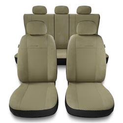 Uniwersalne pokrowce samochodowe do Nissan Pathfinder II, III (1995-2014) - pokrowce na fotele - Auto-Dekor - Prestige - beżowy