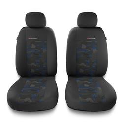 Uniwersalne pokrowce samochodowe do Smart Forfour I, II (2004-2019) - pokrowce na fotele - Auto-Dekor - Elegance 1+1 - niebieski