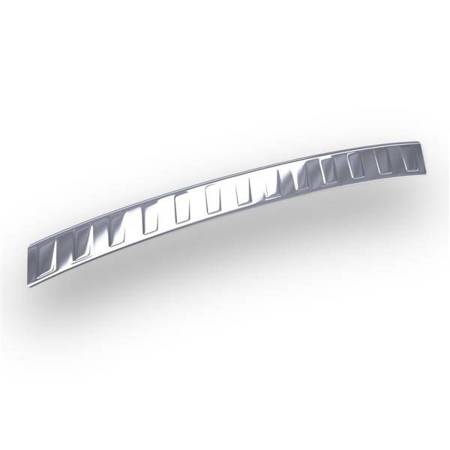 Stalowa nakładka na tylny zderzak do Peugeot 508 I SW (5 drzwi) - (2010-2014) - Croni - Trapez - srebrny (połysk)