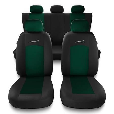 Uniwersalne pokrowce samochodowe do Audi Q3 I, II (2011-2019) - pokrowce na fotele - Auto-Dekor - Sport Line - zielony