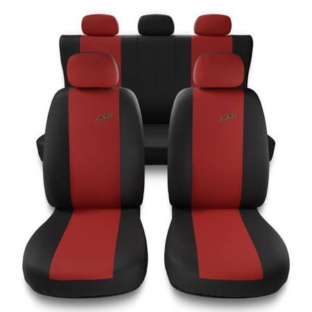 Uniwersalne pokrowce samochodowe do Audi Q3 I, II (2011-2019) - pokrowce na fotele - Auto-Dekor - XR - czerwony