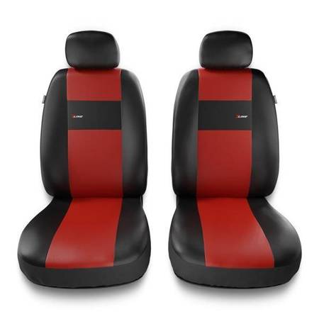 Uniwersalne pokrowce samochodowe do Audi Q5 I, II (2008-2019) - pokrowce na fotele - Auto-Dekor - X-Line 1+1 - czerwony