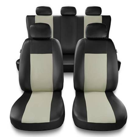 Uniwersalne pokrowce samochodowe do BMW Seria 1 E82, E87, E88, F20, F21 (2004-2019) - pokrowce na fotele - Auto-Dekor - Comfort - beżowy