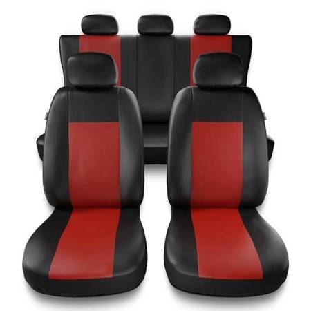 Uniwersalne pokrowce samochodowe do BMW Seria 1 E82, E87, E88, F20, F21 (2004-2019) - pokrowce na fotele - Auto-Dekor - Comfort - czerwony