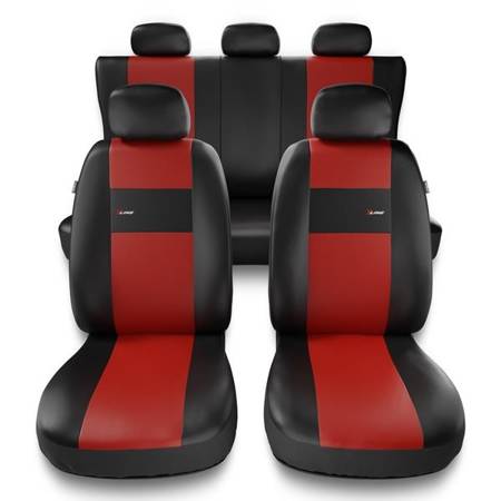 Uniwersalne pokrowce samochodowe do BMW Seria 3 E30, E36, E46, E90, F30, G20, G21 (1982-2019) - pokrowce na fotele - Auto-Dekor - X-Line - czerwony