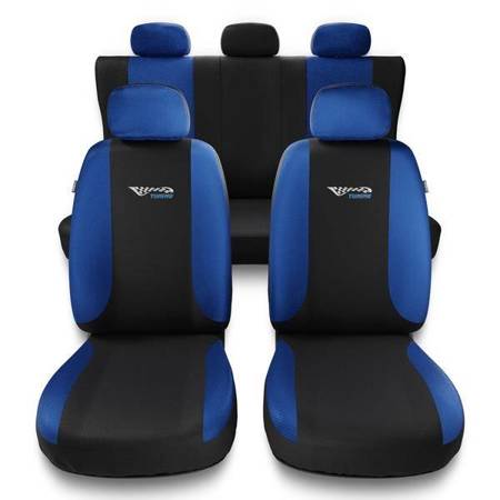 Uniwersalne pokrowce samochodowe do BMW Seria 4 (2013-2019) - pokrowce na fotele - Auto-Dekor - Tuning - niebieski