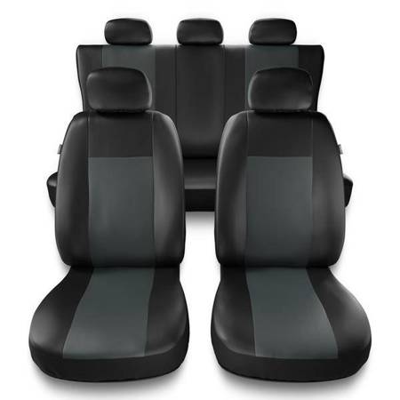Uniwersalne pokrowce samochodowe do BMW X1 I, II (2009-2022) - pokrowce na fotele - Auto-Dekor - Comfort - szary