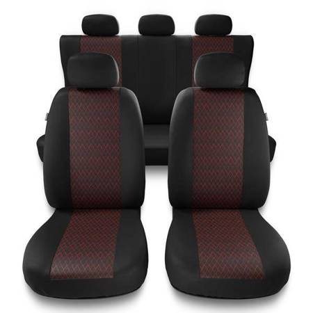 Uniwersalne pokrowce samochodowe do BMW X3 E83, F25, G01 (2003-2019) - pokrowce na fotele - Auto-Dekor - Profi - czerwony