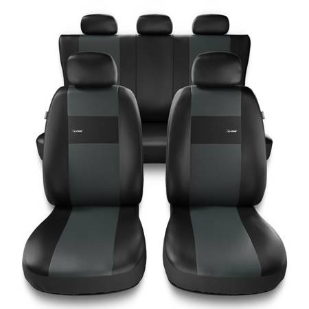 Uniwersalne pokrowce samochodowe do BMW X5 E53, E70, F15, G05 (2000-2019) - pokrowce na fotele - Auto-Dekor - X-Line - szary