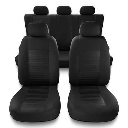 Uniwersalne pokrowce samochodowe do BMW X6 E71, E72, F16 (2008-2019) - pokrowce na fotele - Auto-Dekor - Modern - MC-1 (czarny)