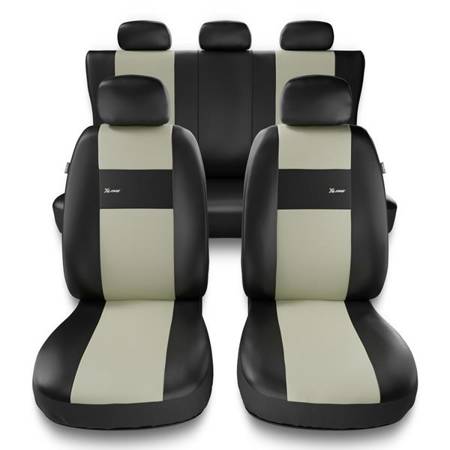 Uniwersalne pokrowce samochodowe do BMW X6 E71, E72, F16 (2008-2019) - pokrowce na fotele - Auto-Dekor - X-Line - beżowy