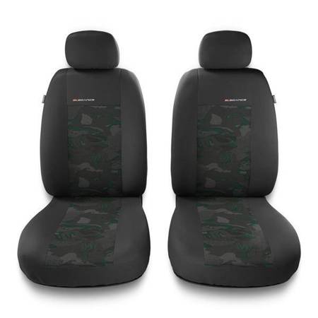 Uniwersalne pokrowce samochodowe do Chevrolet Trax (2013-2019) - pokrowce na fotele - Auto-Dekor - Elegance 1+1 - zielony