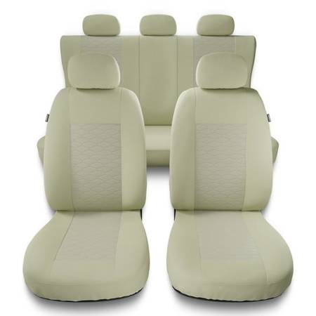 Uniwersalne pokrowce samochodowe do Chevrolet Trax (2013-2019) - pokrowce na fotele - Auto-Dekor - Modern - MP-3 (beż)