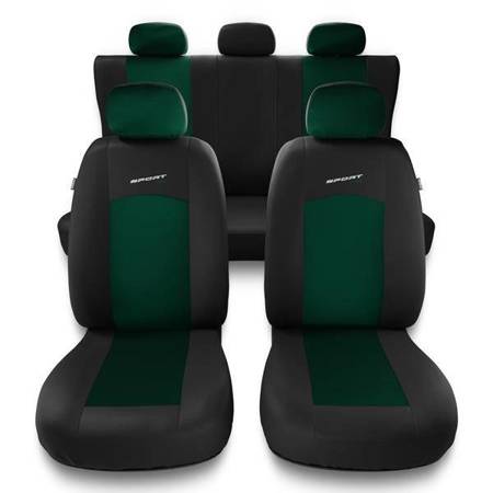 Uniwersalne pokrowce samochodowe do Chevrolet Trax (2013-2019) - pokrowce na fotele - Auto-Dekor - Sport Line - zielony