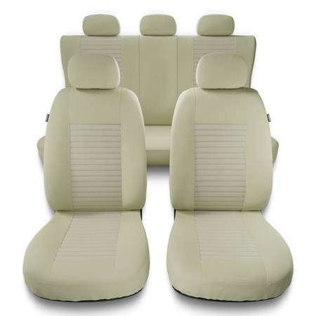 Uniwersalne pokrowce samochodowe do Citroen C5 I, II (2000-2017) - pokrowce na fotele - Auto-Dekor - Modern - MC-3 (beż)