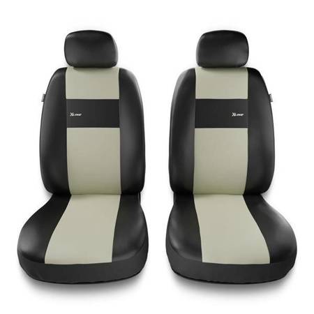 Uniwersalne pokrowce samochodowe do Citroen DS3 (2009-2015) - pokrowce na fotele - Auto-Dekor - X-Line 1+1 - beżowy
