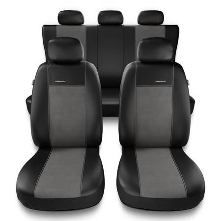 Uniwersalne pokrowce samochodowe do Citroen Nemo (2008-2019) - pokrowce na fotele - Auto-Dekor - Premium - rozmiar A - szary
