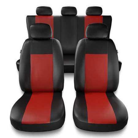 Uniwersalne pokrowce samochodowe do Daihatsu Move I, II, III, IV, V (1995-2019) - pokrowce na fotele - Auto-Dekor - Comfort - czerwony