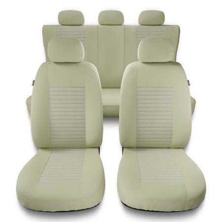 Uniwersalne pokrowce samochodowe do Daihatsu Sirion I, II, III (1998-2019) - pokrowce na fotele - Auto-Dekor - Modern - MC-3 (beż)