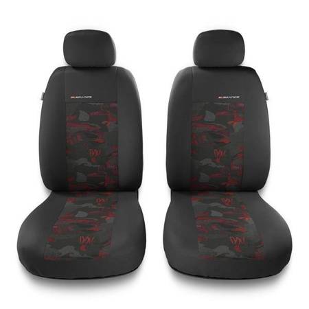 Uniwersalne pokrowce samochodowe do Daihatsu Terios I, II (1997-2019) - pokrowce na fotele - Auto-Dekor - Elegance 1+1 - czerwony