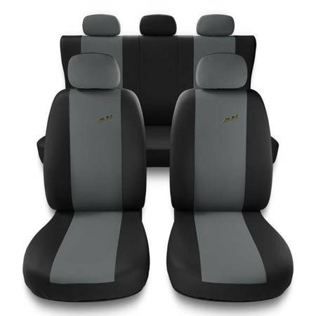 Uniwersalne pokrowce samochodowe do Honda Civic VI, VII, VIII, IX, X (1995-2021) - pokrowce na fotele - Auto-Dekor - XR - jasnoszary