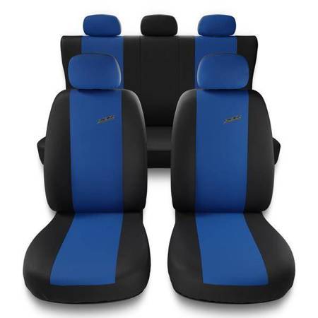 Uniwersalne pokrowce samochodowe do Honda Jazz II, III, IV (2002-2019) - pokrowce na fotele - Auto-Dekor - XR - niebieski