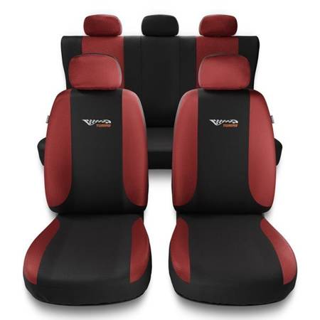 Uniwersalne pokrowce samochodowe do Honda Legend I, II, III, IV (1986-2012) - pokrowce na fotele - Auto-Dekor - Tuning - czerwony