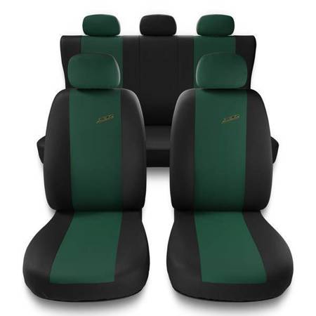 Uniwersalne pokrowce samochodowe do Hyundai Santa Fe I, II, III, IV (2000-2019) - pokrowce na fotele - Auto-Dekor - XR - zielony