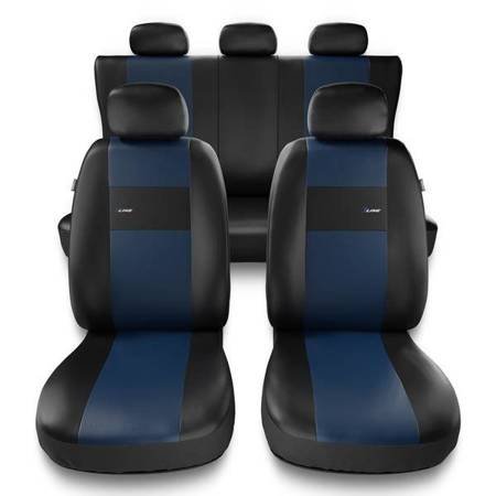 Uniwersalne pokrowce samochodowe do Hyundai Sonata II, III, IV, V (1993-2011) - pokrowce na fotele - Auto-Dekor - X-Line - niebieski