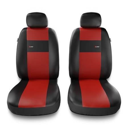 Uniwersalne pokrowce samochodowe do Hyundai i20 I, II (2008-2019) - pokrowce na fotele - Auto-Dekor - X-Line 1+1 - czerwony