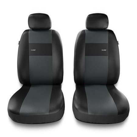 Uniwersalne pokrowce samochodowe do Hyundai i20 I, II (2008-2019) - pokrowce na fotele - Auto-Dekor - X-Line 1+1 - szary