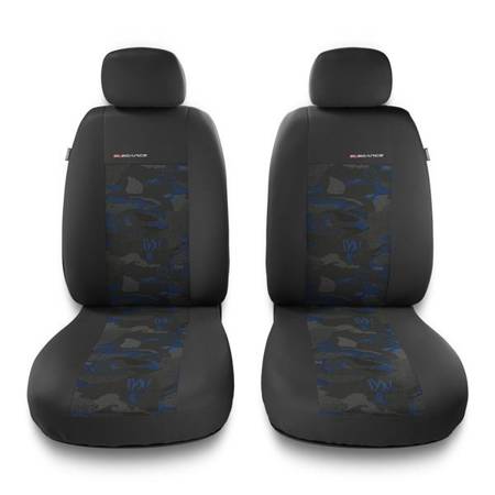 Uniwersalne pokrowce samochodowe do Nissan Leaf I, II (2011-2019) - pokrowce na fotele - Auto-Dekor - Elegance 1+1 - niebieski