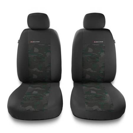 Uniwersalne pokrowce samochodowe do Nissan Leaf I, II (2011-2019) - pokrowce na fotele - Auto-Dekor - Elegance 1+1 - zielony