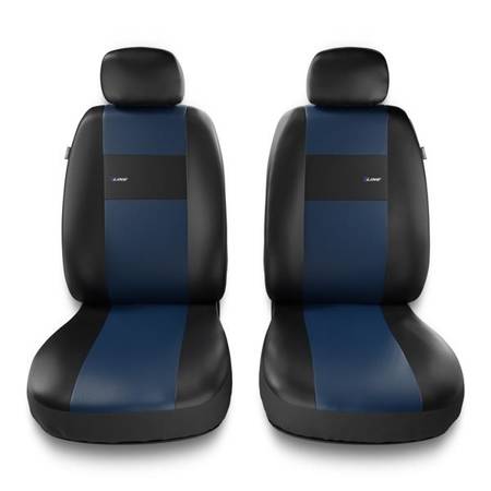 Uniwersalne pokrowce samochodowe do Nissan Leaf I, II (2011-2019) - pokrowce na fotele - Auto-Dekor - X-Line 1+1 - niebieski