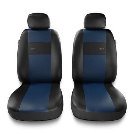 Uniwersalne pokrowce samochodowe do Nissan X-Trail I, II, III (2001-2019) - pokrowce na fotele - Auto-Dekor - X-Line 1+1 - niebieski
