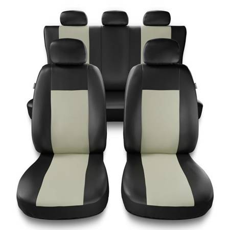 Uniwersalne pokrowce samochodowe do Peugeot 107 (2004-2013) - pokrowce na fotele - Auto-Dekor - Comfort - beżowy