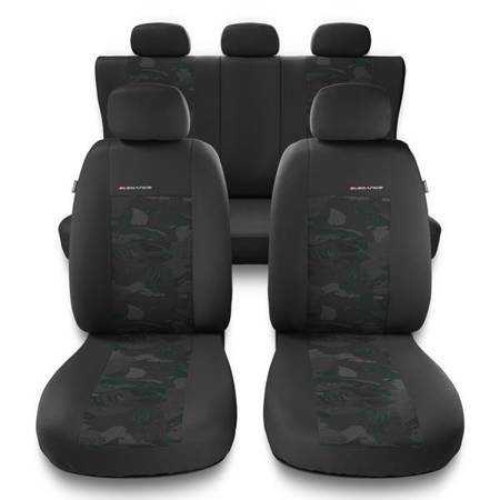 Uniwersalne pokrowce samochodowe do Seat Cordoba I, II (1993-2009) - pokrowce na fotele - Auto-Dekor - Elegance - zielony