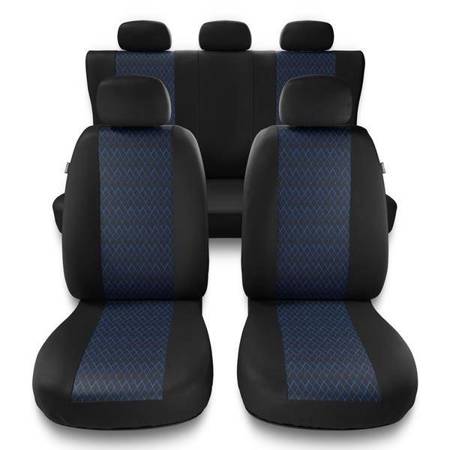 Uniwersalne pokrowce samochodowe do Toyota Yaris I, II, III (1999-2019) - pokrowce na fotele - Auto-Dekor - Profi - niebieski